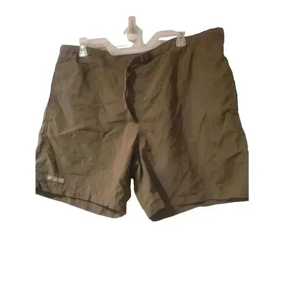 Columbia Men's Olive Green Nylon Swim Board Shorts EUC sz M - Picture 1 of 5